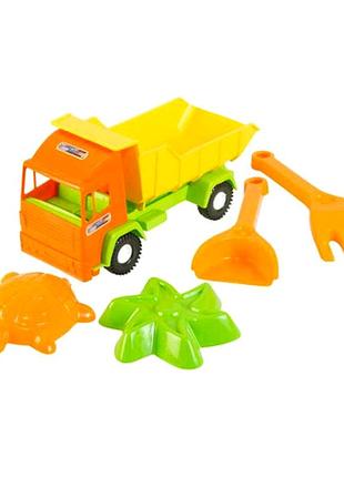 Игровой набор самоскид с набором для песка 5 эл для песочницы tigres mc-6104