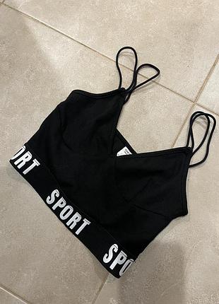 Топ чорний sport котон