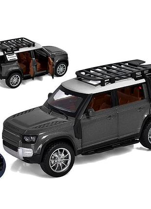 Машинка инерционная металлическая 1:22 для игр черная land rover mc-7670