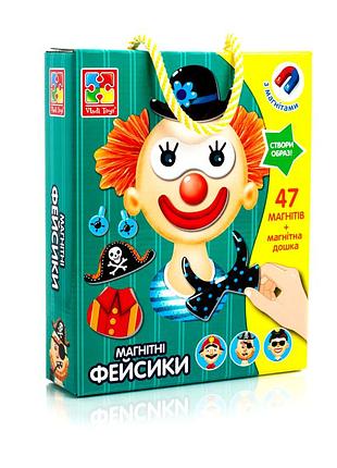 Игра магнитная фейсики для детей 3 лет 47 магнитов vladi toys mc-7480
