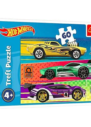 Пазли 60 елементів для дітей перегони hot wheels trefl mc-7256