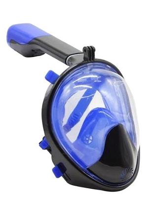 Маска для плавания с системой dry top для снорклинга l/xl салатовая watermaster mc-5491