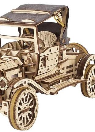 3d пазл ретро-автомобіль дерев'яний з рухомими елементами для збирання 337 деталей ugears mc-6283