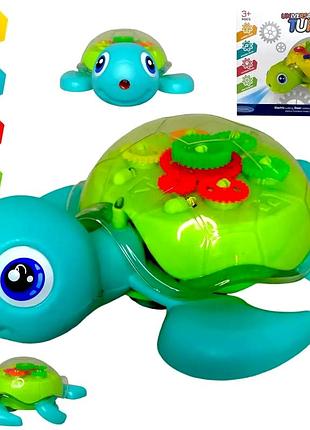 Детская игрушка черепашка с проекцией и звуковыми эффектами для детей от 3 лет пластик mc-7361