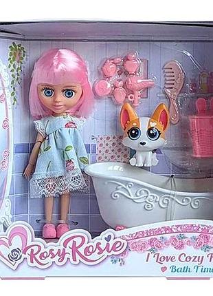 Кукла шарнирная с мебелью и аксессуарами для сюжетно-ролевой игры до 20 см rosyrosie mc-8364