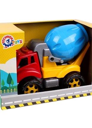 Игрушка машинка автомиксер с подвижными деталями для строительства 36.5 х 24.5 х 21.5 см технок mc-6240
