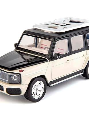 Іграшкова інерційна машинка металева mercedes-benz g-class 1:24 29х15х11 см біла mc-8030