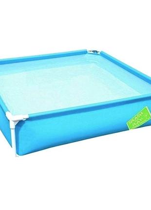 Дитячий каркасний басейн 122x122 см 340 л для дачі блакитний bestway mc-5793