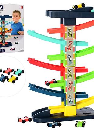 Игровой набор трек-паркинг с машинками 19 эл stem обучение для детей jenga mc-9856