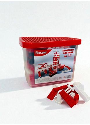 Конструктор пожежна частина 248 деталей для дітей doloni toys mc-9334