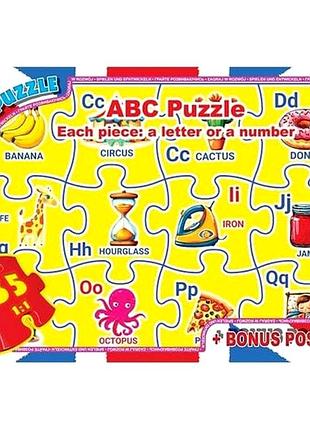 Пазли англійський алфавіт 35 елементів навчальні для дітей g-toys mc-9191