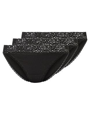 Трусы женские кружевные esmara®, 3 шт s черные