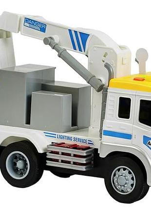 Машинка автопрожектор инерционная 1:16 для авиационного сервиса 28 см пластик mc-8037