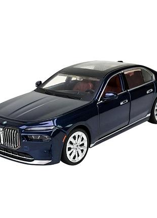 Игрушечная модель bmw i7 1:24 со свето-звуковыми эффектами инерционная 22 см металл mc-9102