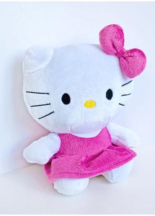 Мягкая игрушка кошечка 20 см для детей бело-розовая weber toys mc-4754