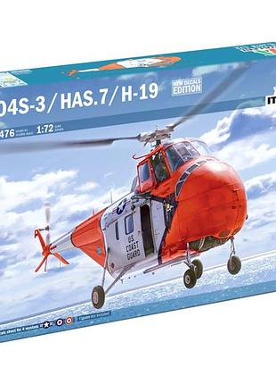 Збірна модель вертоліт ho4s-3 тактичний транспортний 1:72 італія mc-8789