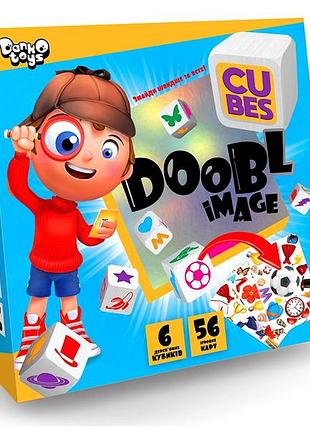 Настільна гра doobl image cubes для всієї родини 56 карток 6 кубиків україна mc-5481