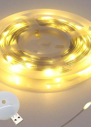 Гирлянда роса от usb, 10м, 100led, теплый белый / светодиодная led гирлянда на катушке / новогодняя гирлянда