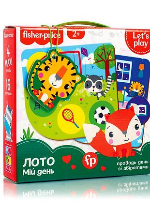 Настільна гра лото для дітей 2-4 роки 16 фішок 4 поля картон vladi toys mc-6331