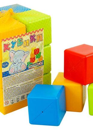 Кубики развивающие 12 шт для детей от 3 лет colorplast mc-8672