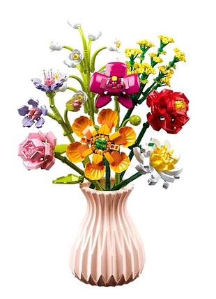 Конструктор flowers 754 деталі для творчості та прикрашання інтер'єру mc-9583