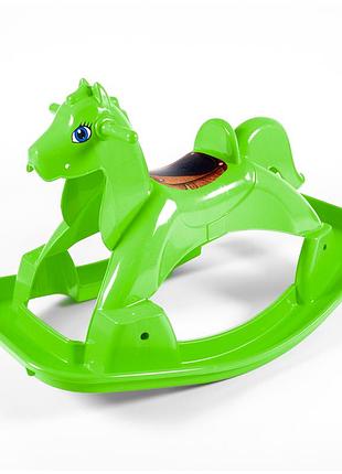 Каталка-качалка пластиковая устойчивая для детей 1-4 лет 55x90 см салатовая doloni mc-7373