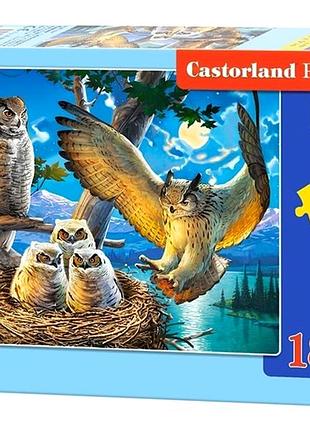 Пазлы 180 элементов семья сов для досуга 32 х 23 см картон castorland mc-8719