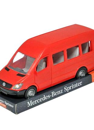 Игрушечный автобус mercedes-benz sprinter 1:24 для детей от 3 лет красный tigres mc-6458