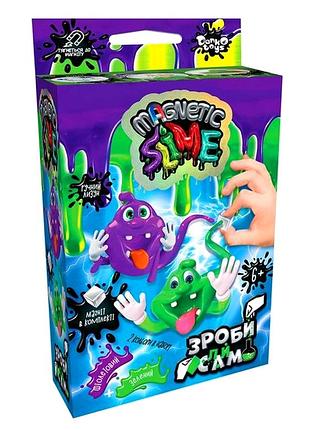 Набір для створення слаймів антистрес 2 шт. фіолетовий зелений danko toys mc-9675