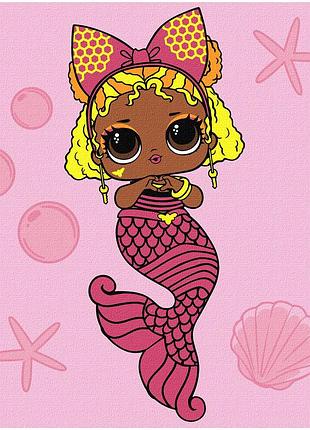 Картина за номерами l.o.l. surprise mermaids queen bee 40х40 для дітей ideyka mc-8677