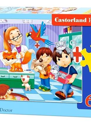 Пазлы 60 элементов для детей 5 лет ветеринар картон castorland mc-8726