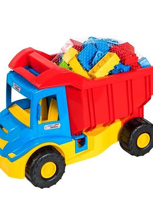 Игровой набор самосвал с конструктором 38 см для детей унисекс tigres mc-6118