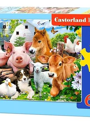 Пазлы 60 элементов для детей на ферме картон castorland mc-8728