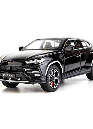 Инерционная машинка lamborghini urus 1:24 металлическая для игр черная бренд mc-7673