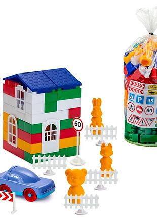 Конструктор пластиковий 100 деталей для дітей від 3 років colorplast mc-5398