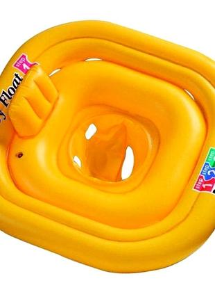 Плотик надувний 79 см для води одномісний вініл жовтий intex mc-5405