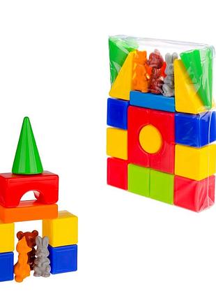 Пластиковий конструктор для дітей від 3 років розвивальна гра colorplast mc-5400