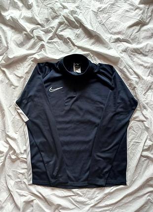 Спортивная олимпийка nike football drill top темно-синяя