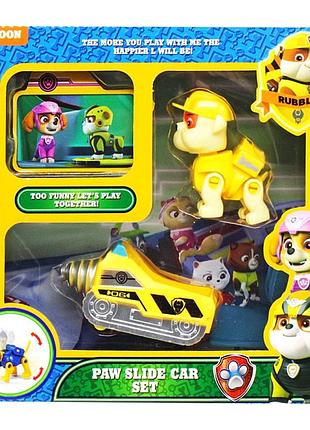 Игрушечный набор paw patrol с фигуркой и машинкой для детей 3 шт mfc mc-6967