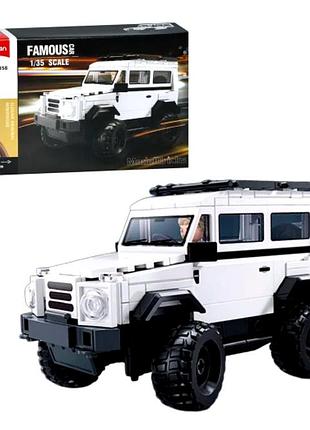Конструктор 332 деталі транспорт джип для дітей sluban mc-9314