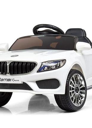 Электромобиль с пультом ду два мотора 12v для детей до 35 кг белый bmw mc-9966