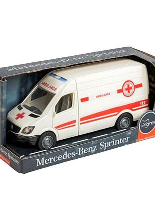 Машинка швидка допомога mercedes-benz sprinter 1:24 для гри mc-6102