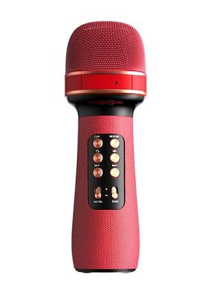Караоке-микрофон bluetooth с изменителем голоса для дома 20х5х5 см красный mc-6858