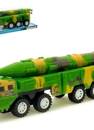 Игрушечный военный транспорт ракетный комплекс инерционный для детей от 3 лет пластик металл mc-6705