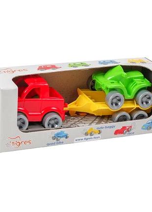 Игровой набор машинок пикап квадроцикл 3 шт пластик унисекс kid kars mc-8201