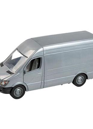 Вантажний автобус іграшковий mercedes-benz sprinter масштаб 1:24 для дітей від 3 років сірий tigres mc-6446