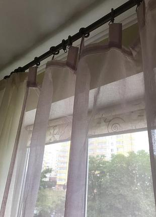 Тюль-гардина рожева
