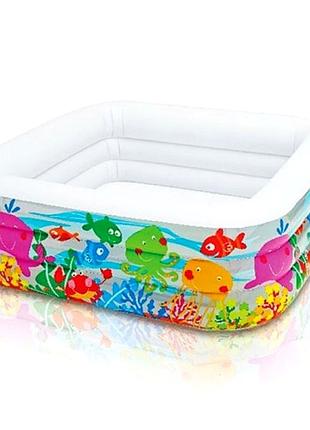 Бассейн надувной 159x159x50 см для детей 424 л винил intex mc-5165