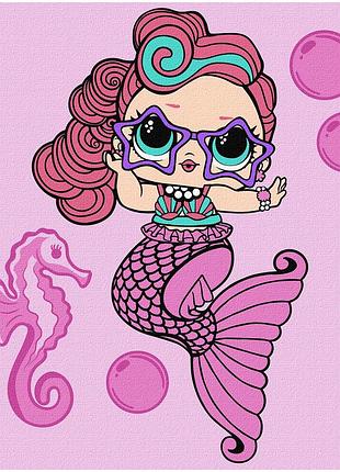 Картина по номерам l.o.l. surprise! mermaids waves 40х40 для дітей ideyka mc-8678