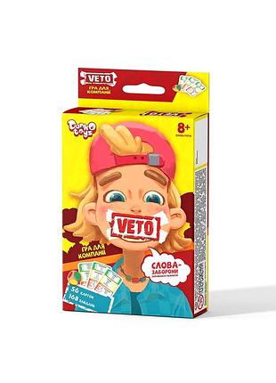 Настільна гра карткова veto для всієї родини 56 карт кубик україна danko toys mc-5245
